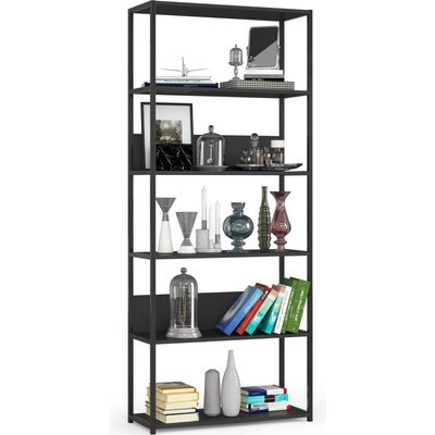 Ak furniture Regál PRAMONI 80x192 cm čierny