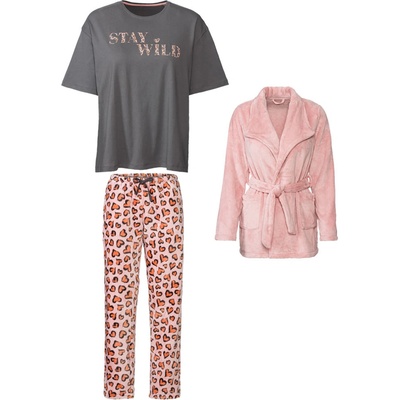 Esmara dámské 3 dielna súprava ružovofialová sivá