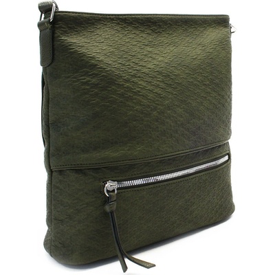 Tmavozelená zipsová crossbody kabelka Lukia