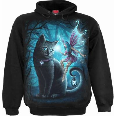 Spiral RukaHore Stairs Kids Pullover Hoodie: Cat and Fairy Black