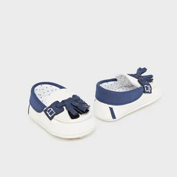 Image 1 of Mayoral Мокасини бяло- тъмно синьо за новородено момче Mayoral
