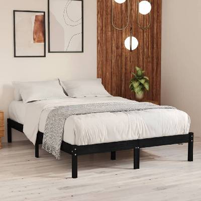 Nábytek XL 810041 Rám postele černý masivní borovice