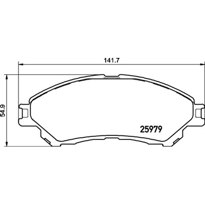 BREMBO Sada brzdových platničiek kotúčovej brzdy P79032