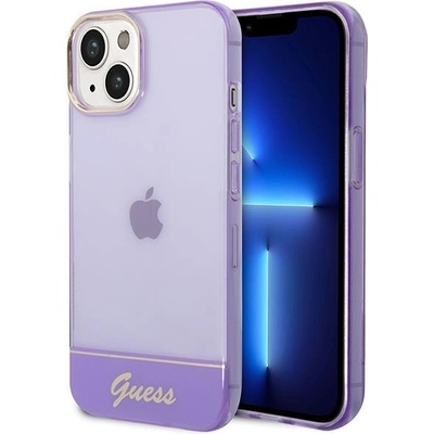 GUESS Кейс Guess GUHCP14SHGCOU за iPhone 14 6.1", лилав / лилав, твърд, Translucent (GUE002250-0)