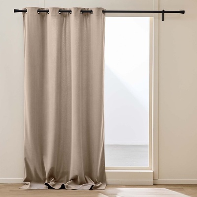 douceur d'intérieur Кафяво термо перде от рипсено кадифе 140x260 cm Madison - douceur d'intérieur (1612801)