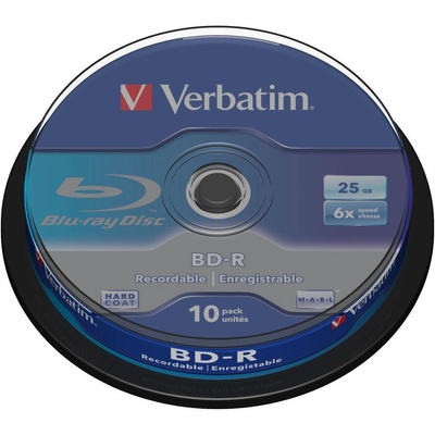Verbatim BD-R SL 25GB 6 x 10 Pack Spindle 10 броя (43742)