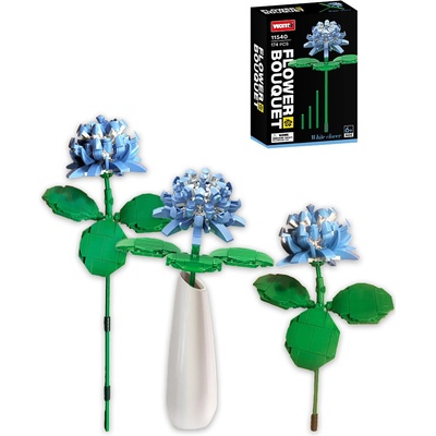 Woma Stavebnice květina s nastavitelnou délkou stonku, jetel, 174 ks