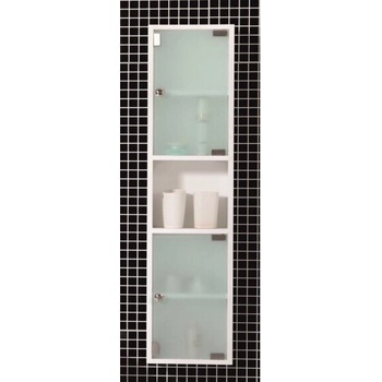 InterCeramic Pvc Колона за баня icp 604685 - бяла стенна колона с 2 стъклени врати и рафтове (icp 604685)