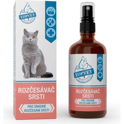 Topvet veterinární program Rozčesávač srsti pro kočky 100 ml – Zboží Mobilmania