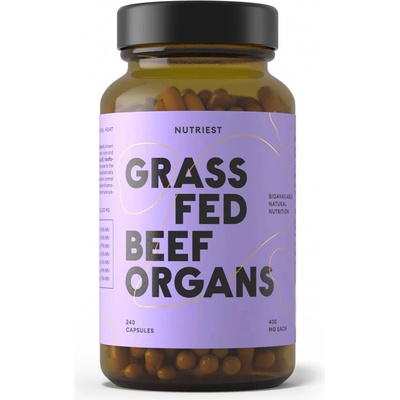 Nutriest Grass-fed lyofilizovaný bio beef organs complex jater, ledvin a srdce v kapslích 240 kapslí