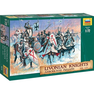 Zvezda Livonian Knights XIII XIV A. D. Wargames AoB figurky 8016 1:72