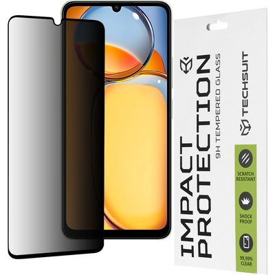 Techsuit Протектор за Xiaomi Redmi 13C 4G / 13C 5G / Poco C65 / Poco M6 - 111D Privacy Full Glue - Черен