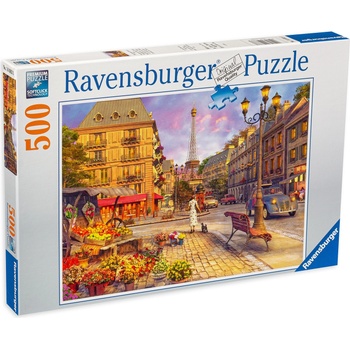Ravensburger Пъзел Ravensburger от 500 части - Разходка из града (14683)