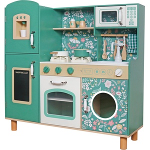 Pepita XXL дървена кухня за игра с аксесоари - зелено (W10C790B)