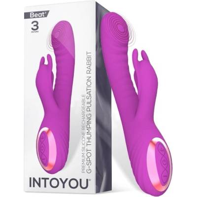 Intoyou Silikonový kraličí vibrátor pro bod-G a klitoris 22,5 x 3,4 cm