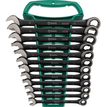 Sata Tools Očkoploché ráčnové klíče 8 - 19 mm Černé ST08032