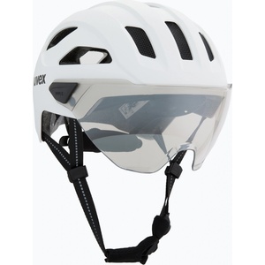 uvex Велосипедна каска UVEX Stride Visor white matt/lite mirror silver