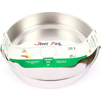 SteelPan 30 см. кръгла дълбока незалепваща инокс тава Steel Pan (011802)