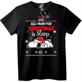 NOONEBRAND Тениска Коледен сън - 3XL, Black