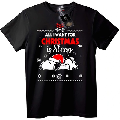 NOONEBRAND Тениска Коледен сън - 3XL, Black