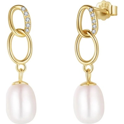 Majya Strieborné náušnice PROMETHY pozlátené 11700