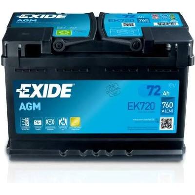 Autobaterie Exide Start-Stop AGM 12V 72Ah 760A, EK720
