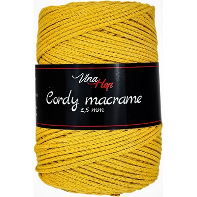 Vlna - Hep Cordy macrame 2,5 mm 8190 hořčicová