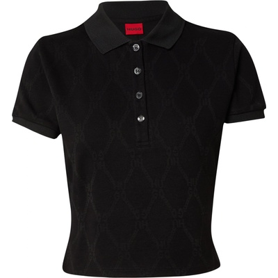 HUGO Тениска 'Delgiude' черно, размер M