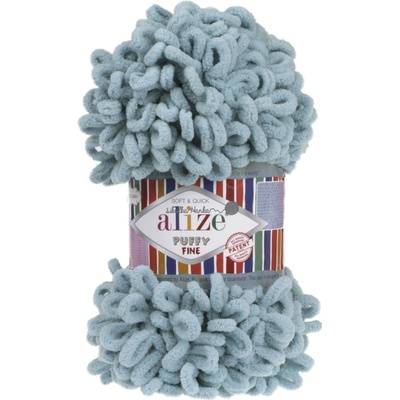 Alize Příze Puffy FINE 414 azurová