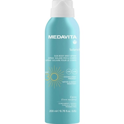 Medavita SOLARICH Sprej SPF30 tělová parfémovaná mlha ultra lehká textura 200 ml