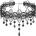 SuperLove Sexy Hollow Lace Floral Bead Pendant Choker Black