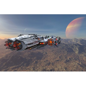 DIMEX ART s. r. o Флизелинов фототапет космически кораб при залез 375 x 250 см