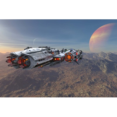 DIMEX ART Флизелинов фототапет космически кораб при залез 375 x 250 см