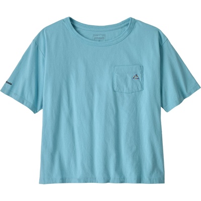 Patagonia Дамска тениска Patagonia Women's Fitz Roy Massif Easy Cut Pocket Tee T-shirt - Snowmelt Blue - размер XS (916-7798-0211)
