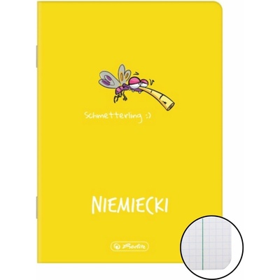 Herlitz Nemecký predmetový Zošit na A5 kockovaný ECO