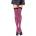 Leg Avenue Striped Nylon Thigh Highs 6005 Black & Neon Pink