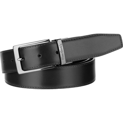 Pierre Cardin Oboustranný hnědo kožený pásek GP153 černý