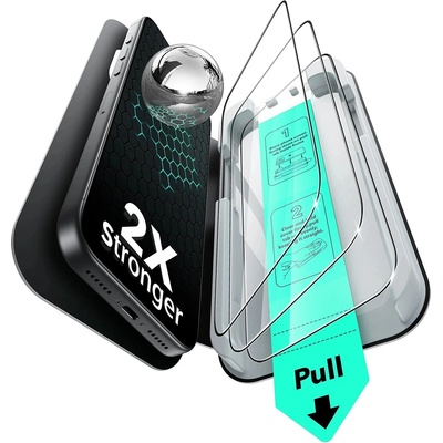 ESR Протектор за iPhone 17 Air - ESR - Tempered Glass UltraFit (3 броя) - Черен