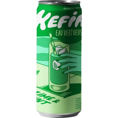 Kefir Eau Vertueuse Bio vodní kefír Limetka a Máta 250 ml