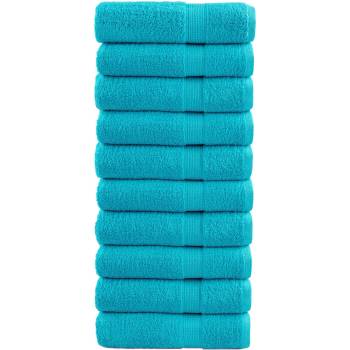 vidaXL Премиум кърпи за ръце SOLUND 10 бр тюркоаз 50x100 см 600 gsm (137451)