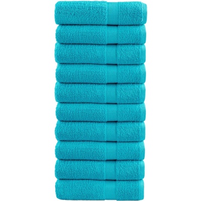 vidaXL Премиум кърпи за ръце SOLUND 10 бр тюркоаз 50x100 см 600 gsm (137451)