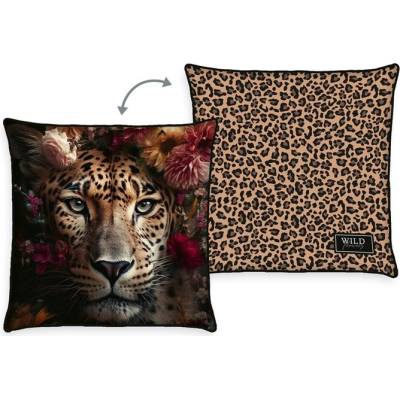 Sconto Vankúš WILD FLOWER leopard 50x50