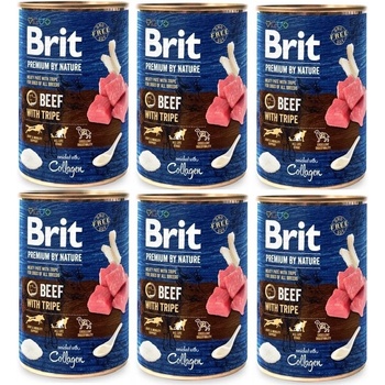 Brit Premium by Nature Говеждо с шкембе 6x400г