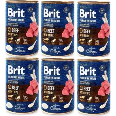 Brit Premium by Nature Говеждо с шкембе 6x400г