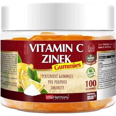 VitaHarmony XXL Vitamín C zinek gummies 100 bonbónov