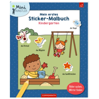 Mein erstes Sticker-Malbuch: Kindergarten | Deborah Van De Leijgraaf