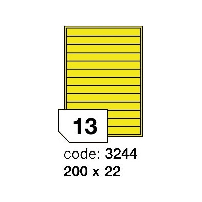 Rayfilm Office 200 x 22 mm 100 archů matně žlutá R0121.3244