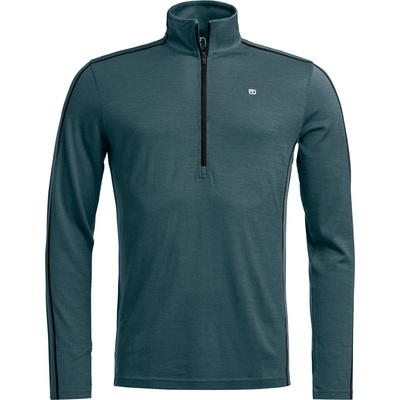 Ortovox Мъжко мериносово термобельо Ortovox 185 Rock'N'Wool Zip Neck Merino base layer - Dark Arctic Grey - размер XXL (015-2323-0215)