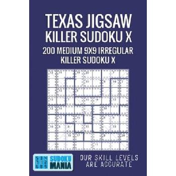 Image 1 of Texas Jigsaw Killer Sudoku X: 200 Medium 9x9 Irregular Killer Sudoku X | Sudoku Mania