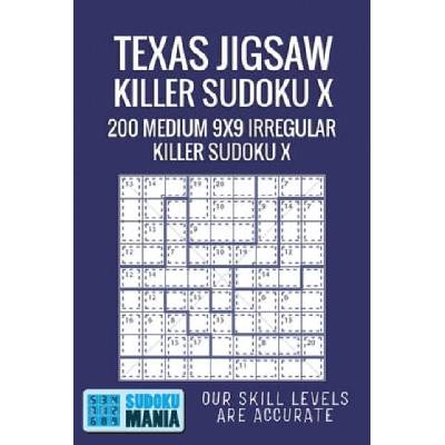 Texas Jigsaw Killer Sudoku X: 200 Medium 9x9 Irregular Killer Sudoku X | Sudoku Mania